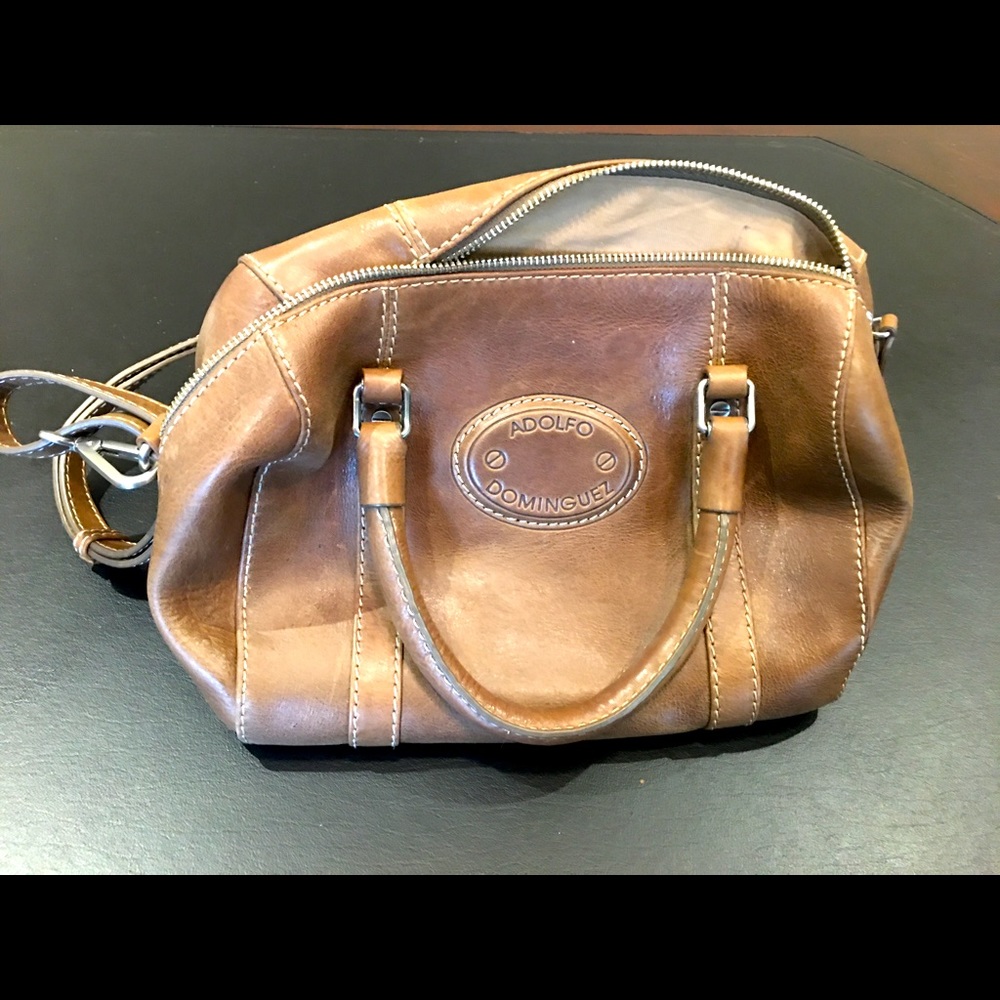 Adolfo Dominguez All Pleather Hobo Bag/ Used 8/10